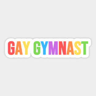 GAY GYMNAST (Pastel Rainbow) Sticker